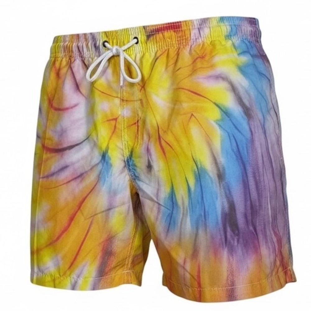 Trunks Surf & Swim Co. Mens Hippie Tie Dye Swim Trunks XXL Quick Dry‎